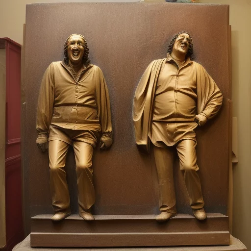01754-3845273143-A large carving of the English comedians the two Ronnie’s in the style of Lorenzo Ghiberti.webp